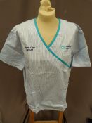 *Forty HA2411 Blue & White Striped Tunic Tops Size