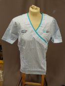 *Twenty Four HA2411 Blue & White Striped Tunic Top