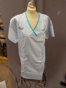 *Twenty HA2417 Blue & White Striped Tunics Size:28