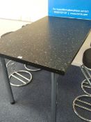 *Breakfast Bar Unit on Chrome Supports 150x90cm