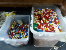 Two Large Plastic Tub Containing Lego
