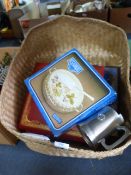 Two Large Wicker Baskets and Contents of Photo Alb