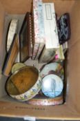 Box of Vintage Biscuit Tins and Chocolate Boxes
