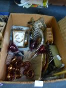 Box Containing Coloured Drinking Glassware, Carria