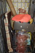 Cage Lot; Folding Bed, Pottery, Ornaments, Part Te