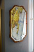 Oak Framed Bevelled Edge Wall Mirror