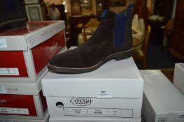 Catesby Gents Brown Suede Leather Ankle Boots Size