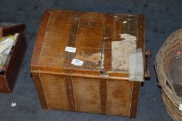 Copper Bound Veneered Oak Storage Box