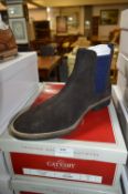 Catesby Gents Brown Suede Leather Ankle Boots Size
