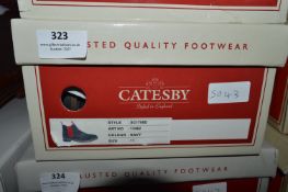 Catesby Gents Navy Suede Leather Ankle Boots Size: