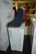 Silver Street of London Gents Blue & Red Suede Lea