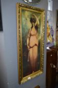 Gilt Framed Print - Lady with Sword