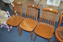 Three Stickback Dining Chairs