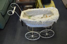 Wicker Framed Child's Pram