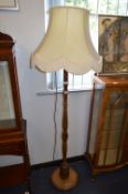 Oak Standard Lamp with Shade