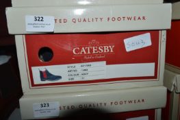 Catesby Gents Navy Suede Leather Ankle Boots Size: