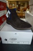 Catesby Gents Brown Suede Leather Ankle Boots Size