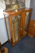 Walnut Two Door Display Cabinet