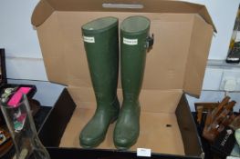 Pair of Hunter Wellington Boots (Green) Size:5