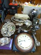Selection of Silver Plated Items; Trays, Cutlery,