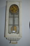 White Painted Wood Cased Pendulum Wall Clock