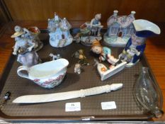 Victorian Pottery Pastille Burners, Toby Jug, Wade