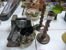 28Lbs Avery Weight, Vintage Iron, Sugar Bowl and O