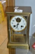 1920's Brass Cased Carriage Clock with French Move