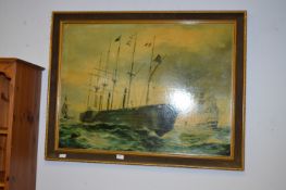 Large Framed Print - Paddle Steamer