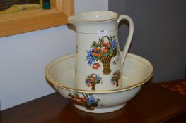 Floral Patterned Jug & Wash Bowl Set