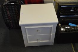White Two Drawer Side Cabinet