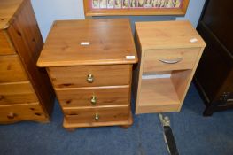 Pine Three Drawer Side Cabinet and a Beech Effect