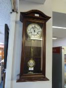 Mahogany Cased Pendulum Wall Clock