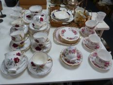 Two Floral Patterned Decorative Part Tea Sets and