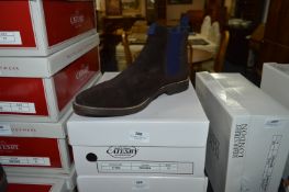 Catesby Gents Brown Suede Leather Ankle Boots Size