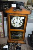 Wood Cased Pendulum Mantel Clock