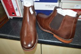 Silver Street Gents Brown Leather Ankle Boots Size