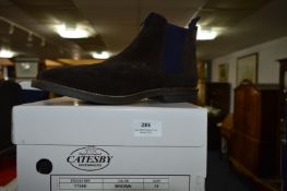 Catesby Gents Brown Suede Leather Ankle Boots Size