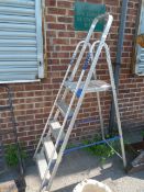 Four Tread Folding Aluminium Platform Steps