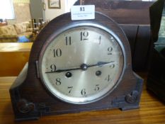 Oak Cased Mantel Clock