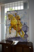 Large Oil Painting on Canvas - King Billy Statue,
