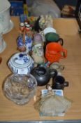 Miniature Ornaments, Lidded Jar, Glass Bowl, etc.