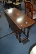 Oak Oval Barley Twist Gate Leg Dining Table