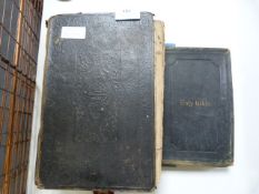 Leather Bound Family Bible 1836 and Another Bible