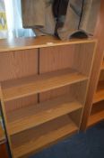 Walnut Effect Three Height Floor Standing Bookshel