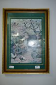 Gilt Framed Print - Girl in Garden