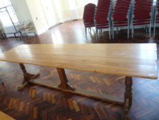*Light Oak 8ft Refectory Table