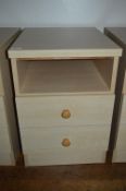 *Two Drawer Bedside Cabinet in Light Ash Finish