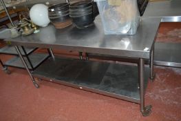*Bartlett B-Line Mobile Stainless Steel Table with