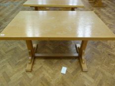 *Double Light Oak Table
